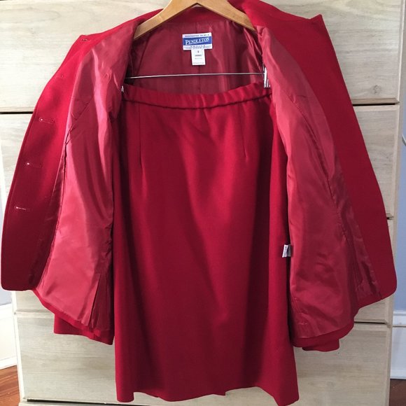 Vintage Pendleton 2pc skirt & jacket set 8 Petite - Picture 5 of 8